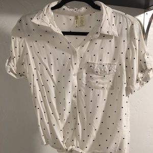 Polka dot Tie shirt